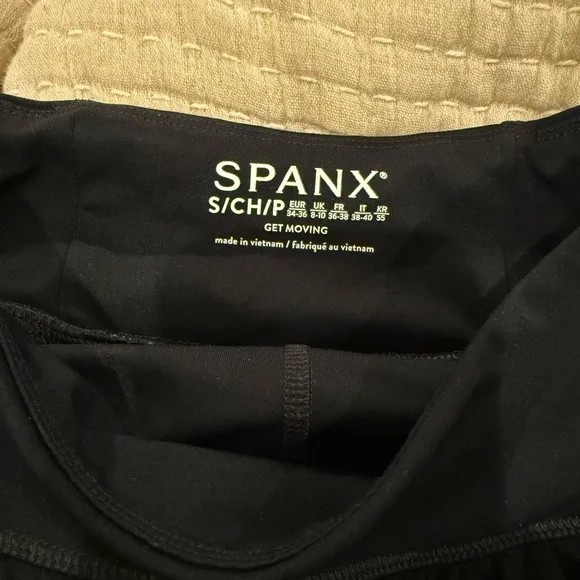 NWOT SPANX Get Moving Black Quick Dry Four-Way Stretch Skirt Skort Size Small S - Picture 3 of 9